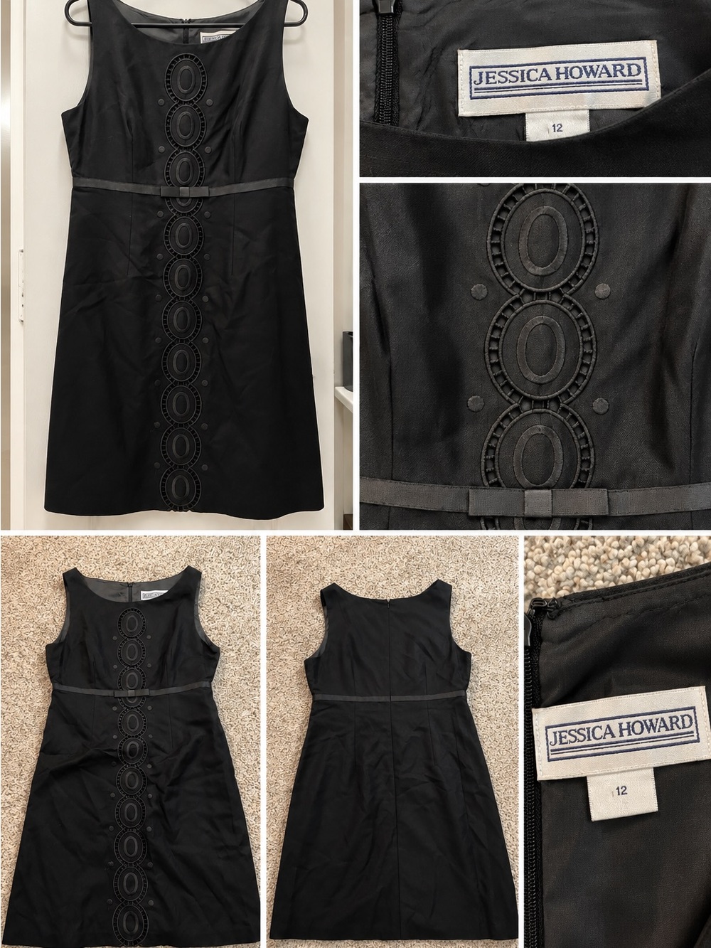 Jessica Howard Black Sleeveless Dress